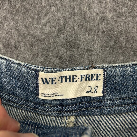 Free People We The Free Osaka Relaxed Shorts Women's Size 28 Button Front Denim - Picture 3 of 10